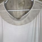 Vanilla Star Jeans Vanilla Sugar Size 3X Cream Color Sleeveless Top with Gold Leaves Lattice Back Photo 4