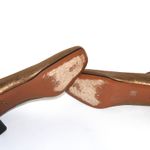 Coach Ankle Strap Pump Metallic Suede Size 9 Photo 9