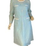 FANY I SEAFOAM GREEN LACE RETRO STYLE SHIFT DRESS NWT (L) Blue Size L Photo 0