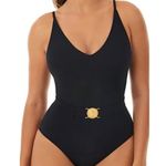 MiracleSuit SKINNY DIPPERS  BLACK SIMBA LUCKY CHARM ONE PIECE SWIMSUIT 6529188 L Photo 0