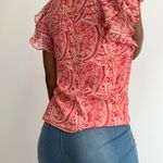 Ramy Brook Ruffled Sleeve Pink Blouse Photo 2