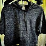 CALIA Cropped Top Hoodie Size XS Gray Black Photo 0