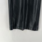 Avec Les Filles  Black Vegan Leather High Rise Wide Leg Crop‎ Pants Photo 3
