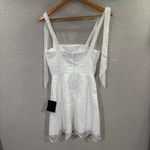 NWT Lulu's Lovable Aesthetic White Embroidered Tie Photo 4