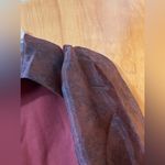 Selkie Oxford Ghosted Pullover Sweater Top Sheer Sleeves Chocolate Brocade XS Photo 5