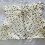 Princess Polly  Olly Tie Front Floral Crop Top White Ruffle Blouse Size US 4 NWT Photo 5