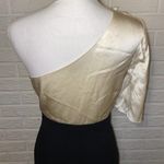 Trina Turk  "Belle De Nuit" One Shoulder Floral Applique Silk Cocktail Dress, 4 Photo 12