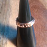 Moon And Star Vermeil Rose Gold over Sterling Silver Spinner Ring (Size 5) Photo 5