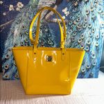 Dooney & Bourke  Bright Yellow Patent Leather Tote Bag Photo 0