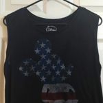 Disney Mickey Mouse  Patriotic Sleeveless Black Shirt Top Size XL EUC #4147 Photo 2