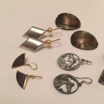 Lot Of 5 Vintage Modern Costume Jewelry Earrings Pierced All Signed Photo 5