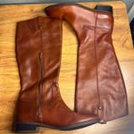 INC International Concepts Fawne Leather Riding Knee High Boots Sz 12 Cognac NEW Brown Photo 1