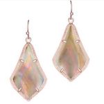 Kendra Scott  Alex Brown Mother of Pearl and Rose Gold Drop Earrings Photo 1
