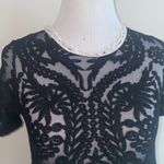 ZARA  trafaluc women’s small black lace‎ peplum blouse Photo 2