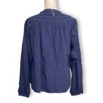 Universal Threads NWOT Cornflower Blue Balloon Sleeve Crochet Yoke Blouse Top New Photo 4