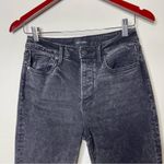 Driftwood  Meg Destroyed High Rise Cropped Jeans in Marble Black Raw hem 25 Photo 3