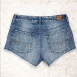 American Eagle  High Rise Festival Cutoff Jean Shorts Painted Design Size 6 Photo 1