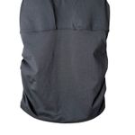 Athleta Black V-Neck Tank Top 34 A Built-in Support Bra Ruched Sides Photo 3