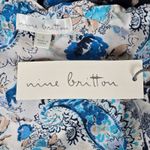 Nine Britton Stitch Fix Women Cream Blue Floral Tank Top L NWT Photo 4