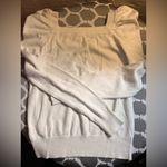 Boden Cream Square Neck Sweater puff sleeve US 4 classic coquette girl versatile Photo 2
