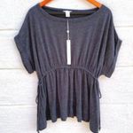 Caslon  Women's Side Tie Cotton Peplum Top Photo 3