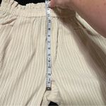 Current Air Anthropologie Womens SZ Large Cream Pull On Paper Bag Wide Leg Pant Photo 6