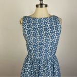 Alice + Olivia Lillyanne Puff Skirt Mini Dress in Blue Photo 3