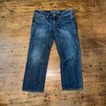 American Eagle  boy fit dark wash sz 4 cropped normcore jeans Photo 0