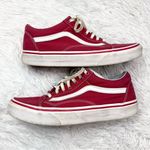Vans Old Skool Red White Lace Up Sneakers Unisex Men’s 6.5, Women’s 8 Photo 4