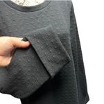 Leith  Big Cuff Geo Textured Shift Dress Black‎ Size Large EUC Photo 3