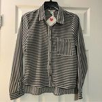 Dizzy Lizzy Sheer Mesh Striped Blouse - Size S Photo 23