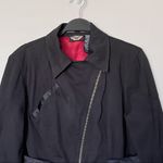 Harley Davidson Zip Up Motorcycle Biker Jacket Black/Red Lining Size Large Black Photo 2