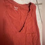 Madewell Womens burnt orange/rust  v neck pocket tank top Photo 1