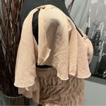 Free People 🍒 FAIRY COVE TAN RUFFLED BODYSUIT SIZE SMALL🍒 Photo 1