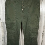Frame  Wide Leg Button Fly Jeans – Olive Green – Size 34 – Pockets – MSRP $258 Photo 0