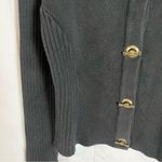 VON Saken Women’s Black Heavy Cotton Sweater Jacket Toggle Buttons Black L Size M Photo 4