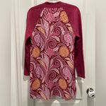 Soft Surroundings  Pattern Back Pink Paisley Open Front Cardigan Size M Photo 2
