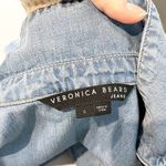 Veronica Beard Tivi Long Sleeve Chambray Denim Button-Down Shirt Iceberg Small Photo 1