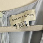 Sachin and Babi Alli Gown Ice Blue Maxi Dress Size 8 Gold Photo 4