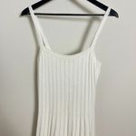 STAUD  Ellen Mixed Stitch Pleated Minidress in Ivory Size Medium Photo 3