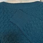 Vintage Outlander teal textured long sleeve boat neck sweater dress Green Size L Photo 6