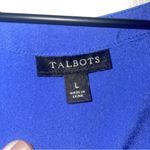 Talbots  Long Sleeve Ruffle Sleeve Royal Blue Top Size Large Photo 1