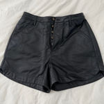 Free People  Leather Shorts Black Photo 0