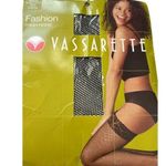 Vassarette  Fashion Thigh Highs 4420 Black Fish Nets Size M NEW Photo 0