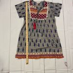 Anthropologie THML Anthropology BOHO Pom Pom Tassel Dress Multicolor Peasant Style - Size M Photo 6