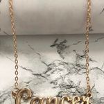Cancer Horoscope Letter Charm Pendant Necklace Gold Photo 2