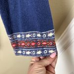 Anthropologie  Sparrow Fair Isle Floral Sweater with Tie Size Medium Photo 4