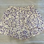 FRNCH Paris Shorts Loose Fit Jalia Women Sz. Small White Purple Floral Elastic Photo 6