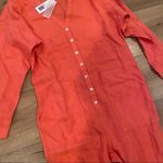 Outerknown retrograde linen coral button down jumpsuit coveralls Photo 3