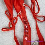 New! Set! Zulu‎ & Zephyr Free People Tie Curve Brief Bikini, size 10 Orange Photo 13